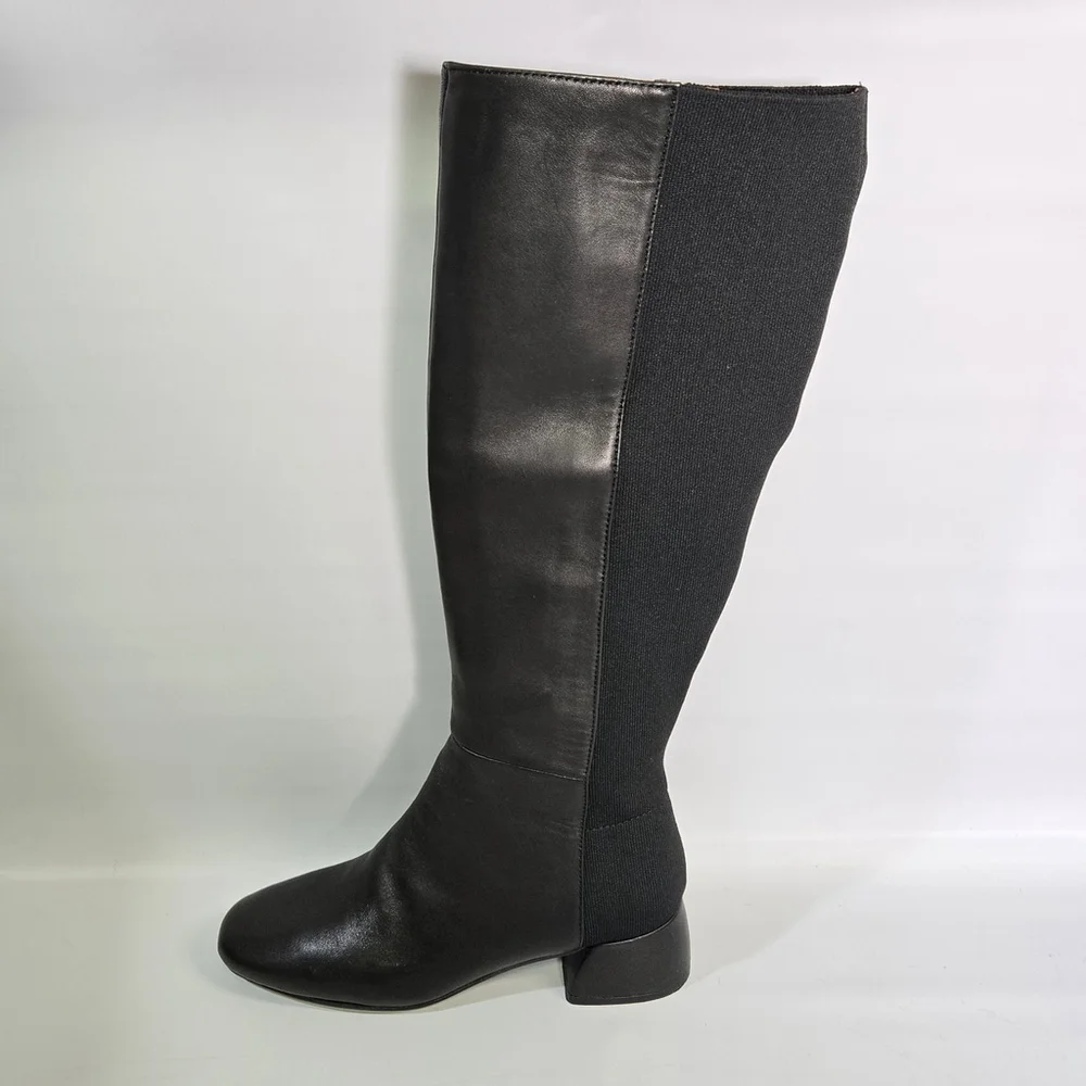 Kenneth Cole Gentle Soul Emily Tall Knee High Boot Black Leather Comfort 7.5 NIB